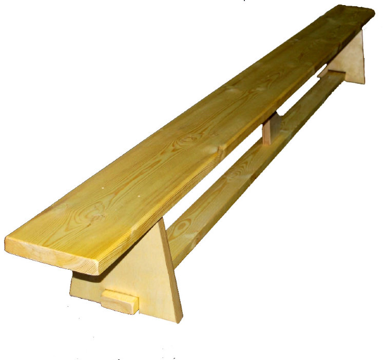 Гимнастическая скамья, с деревянными ножками, 2.5 метра